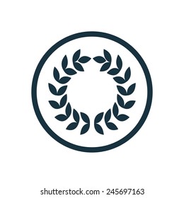 wreath icon on white background 