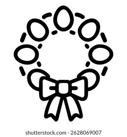 Wreath icon on white background vector
Vector icon
