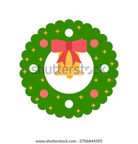 Wreath icon on white background.