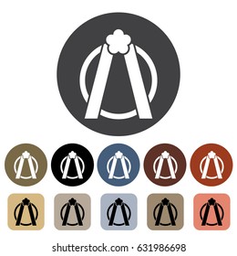 Wreath icon set. Vector illustration
