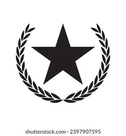 Wreath icon with Stars,vector illustration symbol template