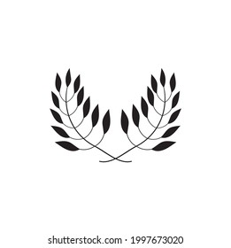 wreath icon vector isolated, julius caesar crown
