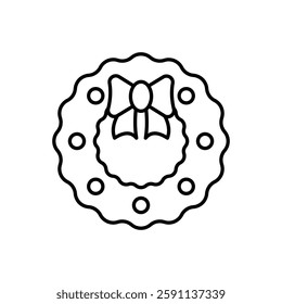 Wreath icon vector stock illustration