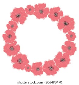 Wreath for invitations, cards and for any other kind of design.