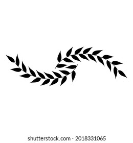 Wreath of leaf. Frame wreath. Frame decoration. Decoration symbol.