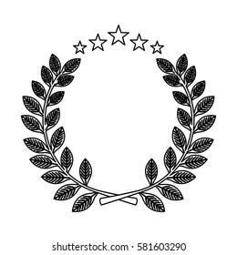 wreath leafs crown emblem