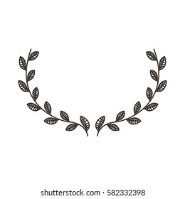 wreath leafs crown emblem