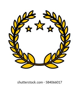 wreath leafs crown emblem
