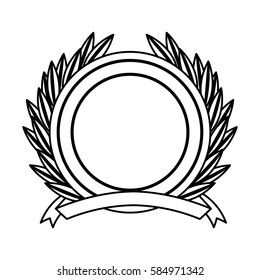 wreath leafs crown emblem