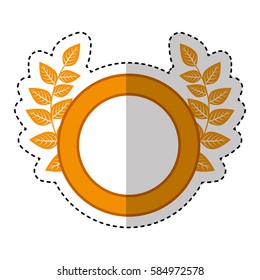wreath leafs crown emblem