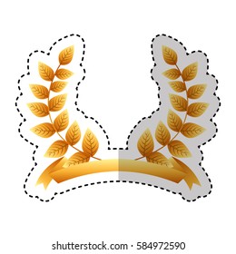 wreath leafs crown emblem