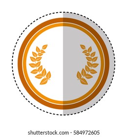 wreath leafs crown emblem