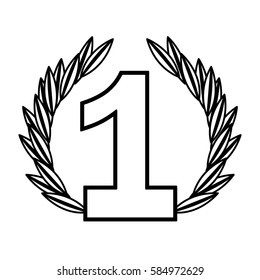 wreath leafs crown emblem