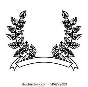 wreath leafs crown emblem