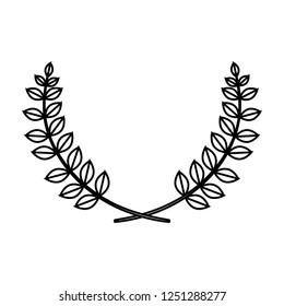 wreath leafs crown icon