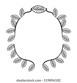 wreath leafs crown icon