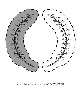 wreath leafs crown icon