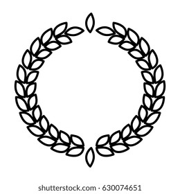 wreath leafs crown icon