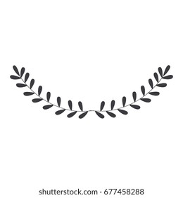 wreath leafs crown icon