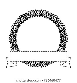 wreath leafs crown icon