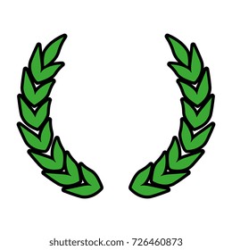 wreath leafs crown icon