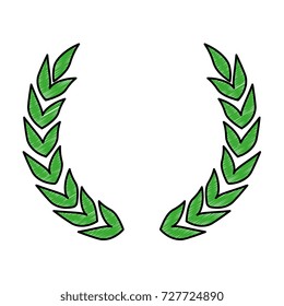 wreath leafs crown icon
