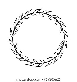 wreath leafs crown icon