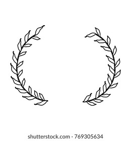 wreath leafs crown icon