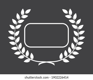 Wreath leafs crown icon vector illustration design,  award icon