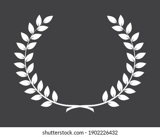 Wreath leafs crown icon vector illustration design,  award icon