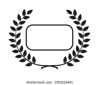 Wreath leafs crown icon vector illustration design,  award icon