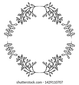 wreath leafs frame boho style