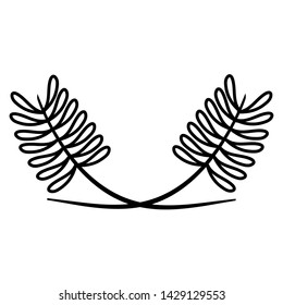 wreath leafs frame boho style