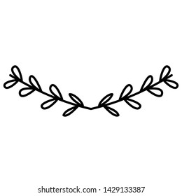 wreath leafs frame boho style