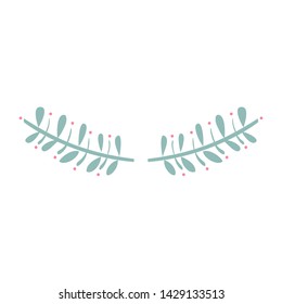 wreath leafs frame boho style