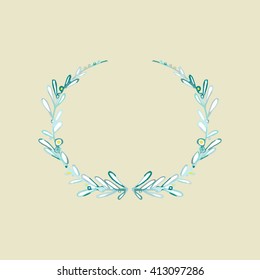 a wreath of leaves