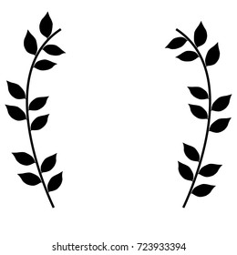 a wreath of leaves