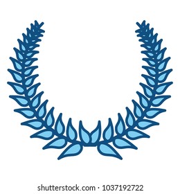 Wreath leaves emblem icon vector illustration graphic design
