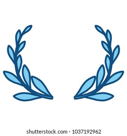 Wreath leaves emblem icon vector illustration graphic design