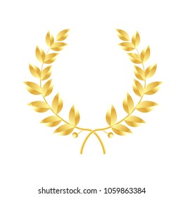 Vector Golden Laurel Wreath Stock Vector (Royalty Free) 125433257 ...