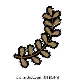 Wreath leaves ornament icon icon vector illustration graphic design