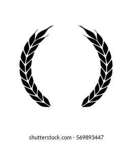 Wreath leaves ornament icon vector illustration graphic design