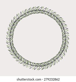 wreath of leaves for text