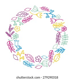 wreath of leaves for text