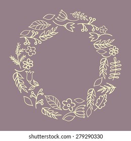 wreath of leaves for text