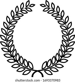 Wreath line icon, logo isolated on white background