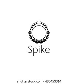 wreath logo graphic design concept. Editable wreath element, can be used as logotype, icon, template in web and print 