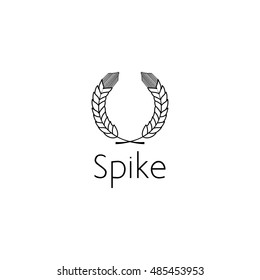wreath logo graphic design concept. Editable wreath element, can be used as logotype, icon, template in web and print 