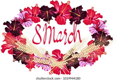 a wreath March 8