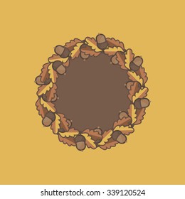 wreath of oak branches